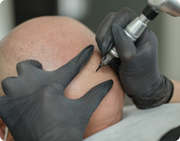 Thumbnail Nano Haarpigmentierung beim Patienten